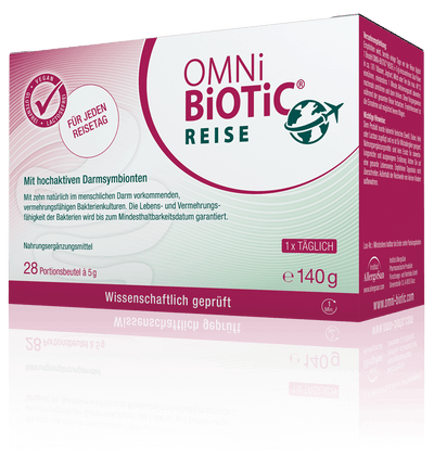 OMNi-BiOTiC® REISE - Unterstützen Sie Ihre Verdauung auch unterwegs mit speziellen Reiseprobiotika