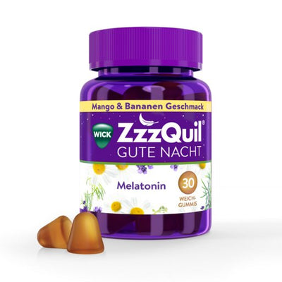 WICK ZzzQuil Gute Nacht mit Melatonin Mango-Banane