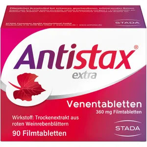 Antistax Extra Venentabletten - bei schweren & geschwollenen Beinen, nächtlichen Wadenkrämpfen, Venenschwäche