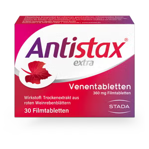 Antistax Extra Venentabletten - bei schweren & geschwollenen Beinen, nächtlichen Wadenkrämpfen, Venenschwäche